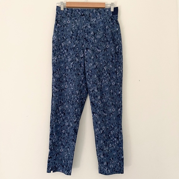 Athleta Brooklyn Ankle Pant Women size 4 Captivate Chrome Blue Travel Active - Picture 2 of 13